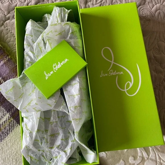 Sam Edelman Meg Ballet Flat Leather Blue Size 8.5 New - Picture 6 of 7